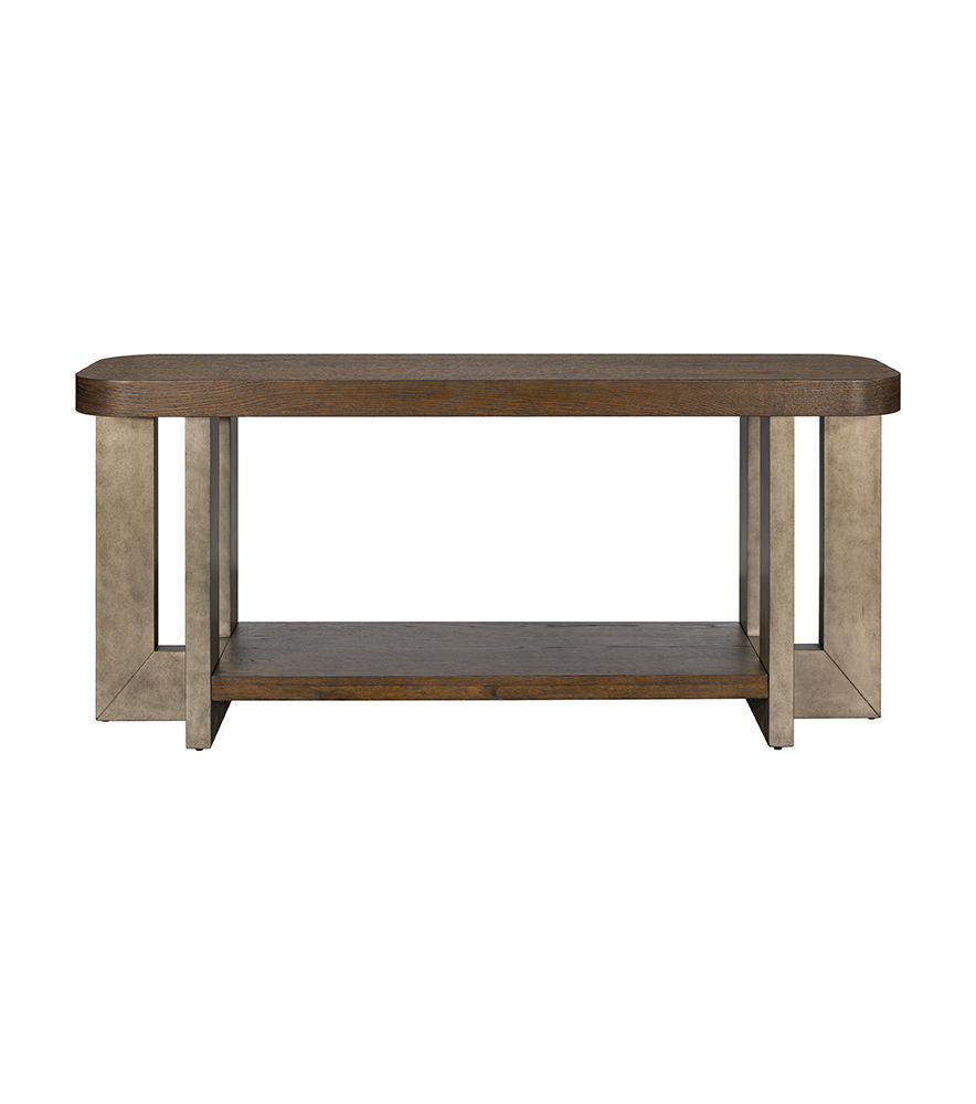 Bassett Mirror - Nova 68" Cerused Charcoal Oak Console Table - 6021-LR-400 view 2