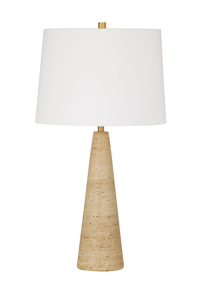 Bassett Mirror - Oakmont 29" Cream Travertine Table Lamp - L4810T view 1