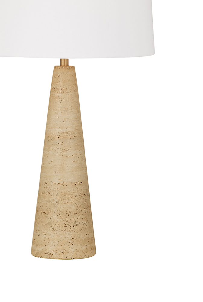 Bassett Mirror - Oakmont 29" Cream Travertine Table Lamp - L4810T view 3