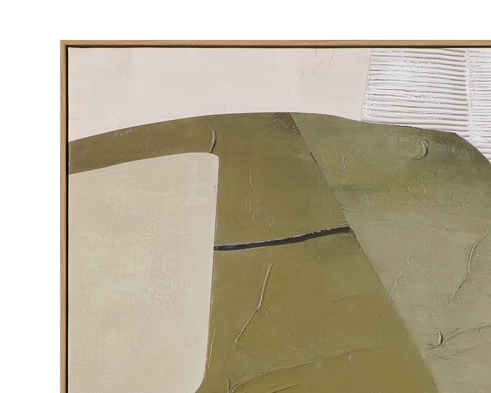 Bassett Mirror - Olive Form Green Abstract Framed Canvas - 7301-148 view 3