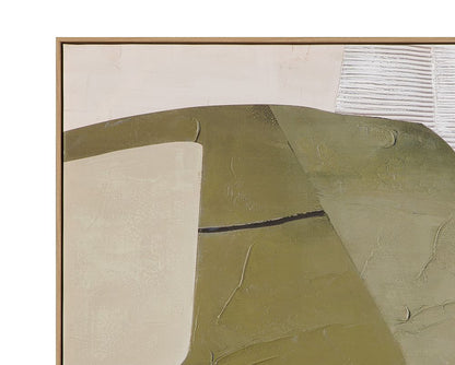 Bassett Mirror - Olive Form Green Abstract Framed Canvas - 7301-148 view 3