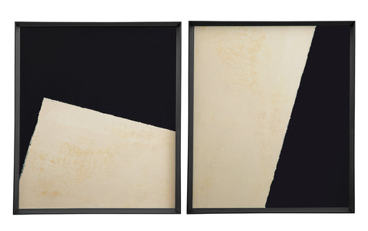 Bassett Mirror - Optical Framed Print Set of 2 in Matte Black Frame - 9902-110-000 view 1