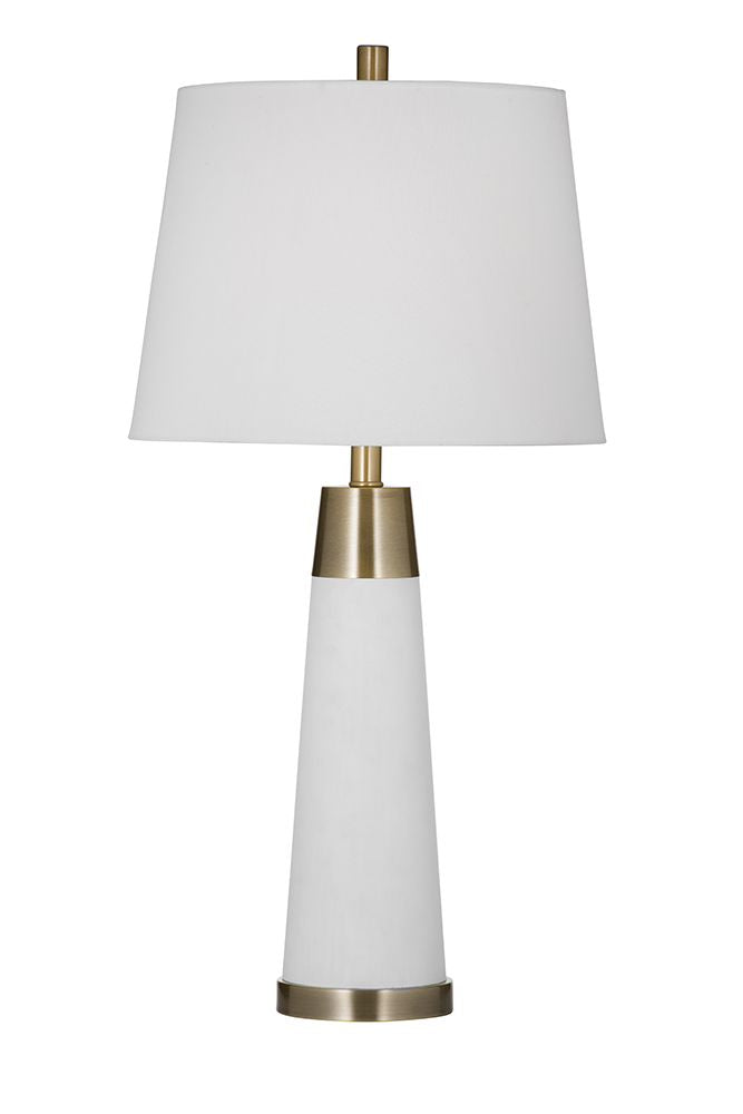 Bassett Mirror - Osage 30" White Glass Table Lamp - L4513T view 1