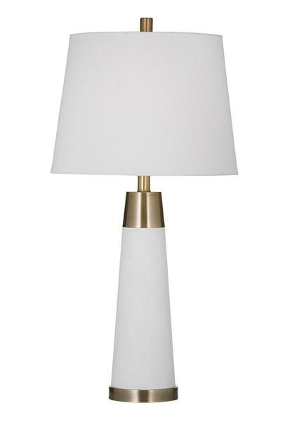 Bassett Mirror - Osage 30" White Glass Table Lamp - L4513T view 1