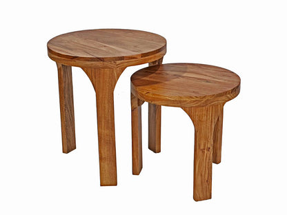 Bassett Mirror - Paige Natural Wood Bunching Tables - 6087-LR-202 view 1