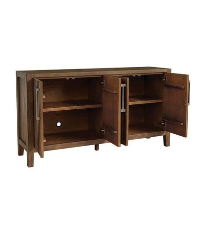 Bassett Mirror - Palmer 66" Burnished Oak Four-Door Storage Cabinet - 6088-DR-576 view 3