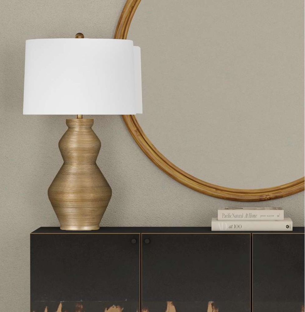 Bassett Mirror - Panola 34" Gold Resin Table Lamp - L4518T view 5