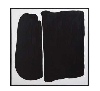 Bassett Mirror - Parallel Forms Black and White Abstract Framed Canvas - 7301-102 view 1