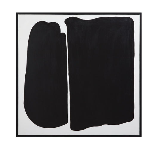 Bassett Mirror - Parallel Forms Black and White Abstract Framed Canvas - 7301-102 view 1