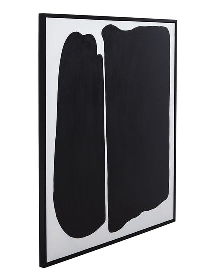 Bassett Mirror - Parallel Forms Black and White Abstract Framed Canvas - 7301-102 view 2