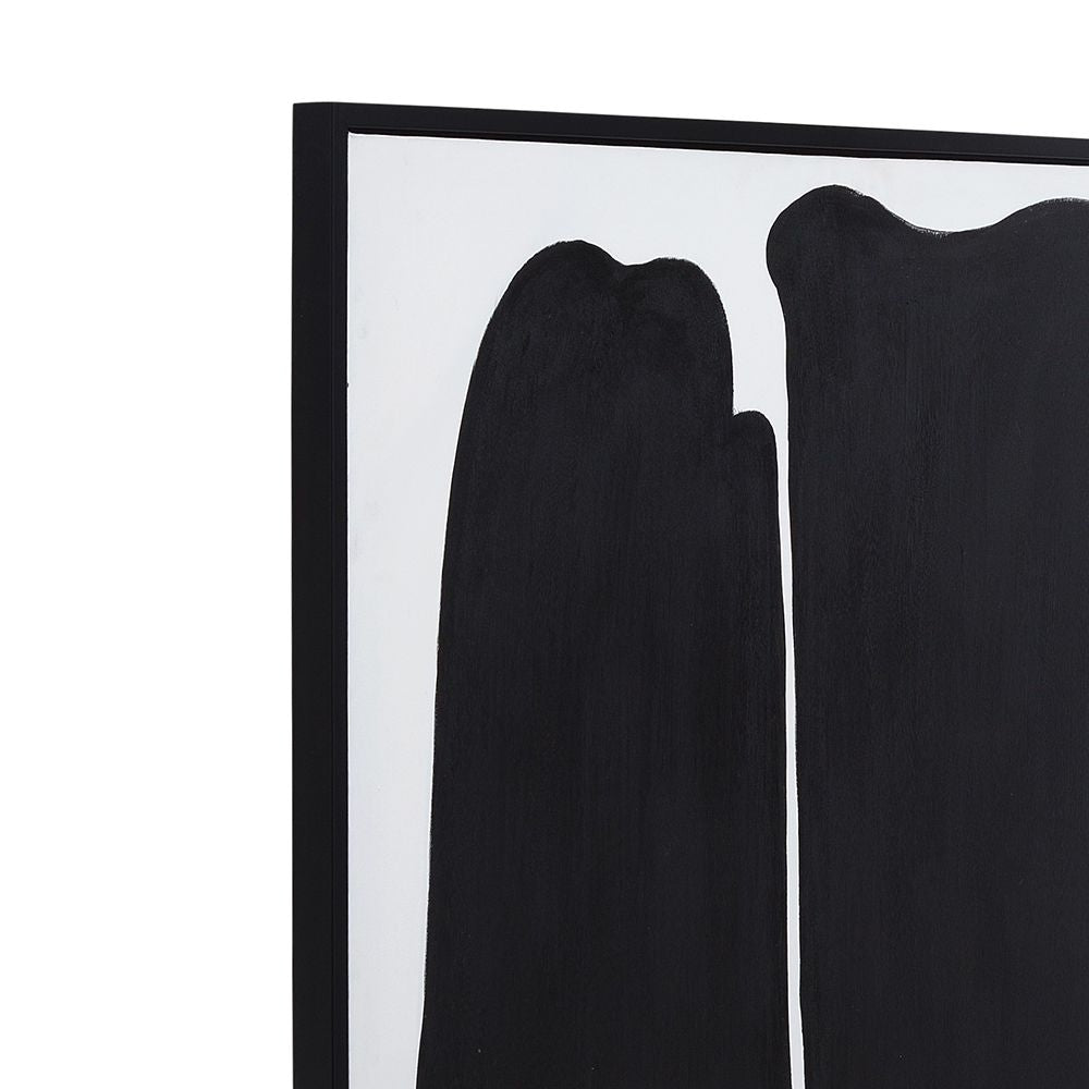 Bassett Mirror - Parallel Forms Black and White Abstract Framed Canvas - 7301-102 view 3