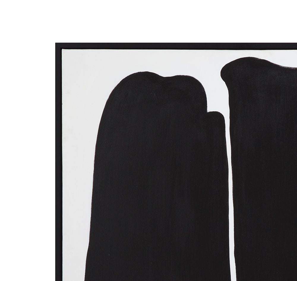 Bassett Mirror - Parallel Forms Black and White Abstract Framed Canvas - 7301-102 view 4