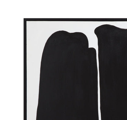 Bassett Mirror - Parallel Forms Black and White Abstract Framed Canvas - 7301-102 view 4