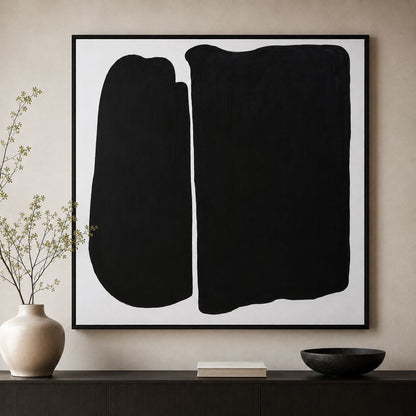 Bassett Mirror - Parallel Forms Black and White Abstract Framed Canvas - 7301-102 view 5