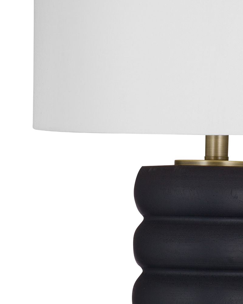 Bassett Mirror - Pareena 30" Black Resin Table Lamp - L4394T view 2