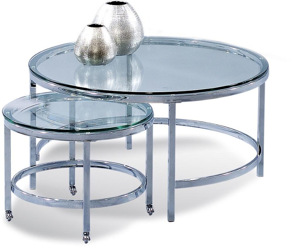 Bassett Mirror - Patinoire Round Cocktail Table On Casters - T1792-120CEC veiw 1
