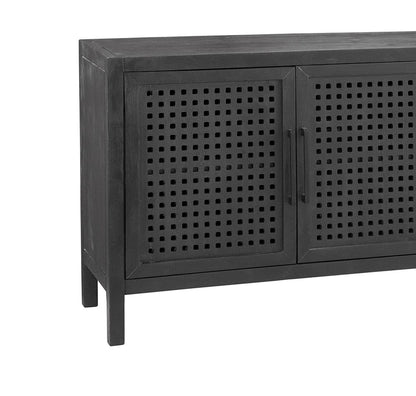 Bassett Mirror - Pentak 76" Black Mango Wood Four-Door Storage Cabinet - 8235-DR-576 view 3
