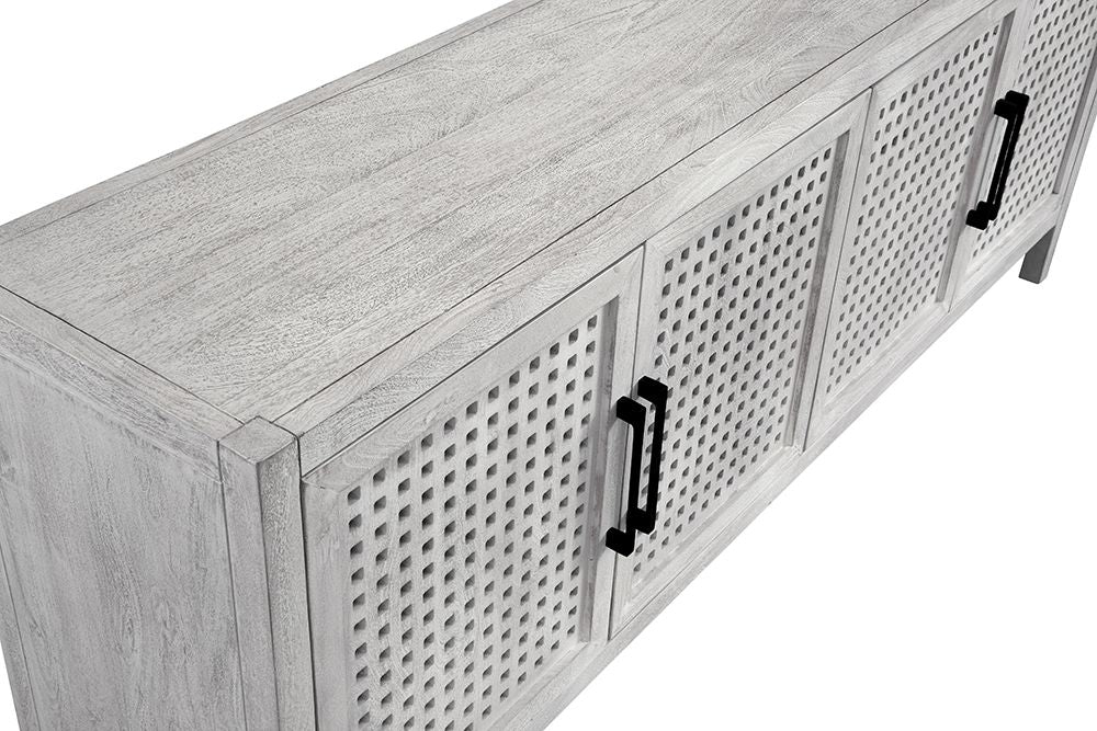Bassett Mirror - Pentak 76" Whitewashed Mango Four-Door Storage Cabinet - 8236-DR-576 view 4