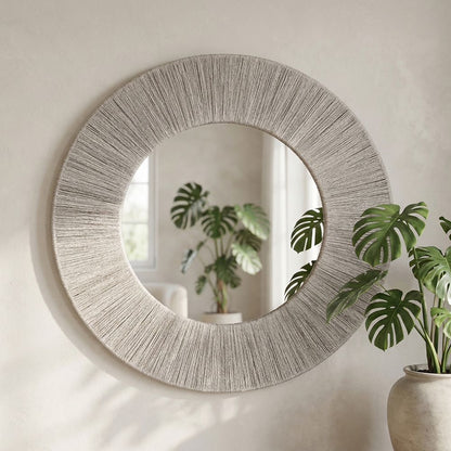 Bassett Mirror - Perez 48" Gray Round Wall Mirror - M4554 view 5