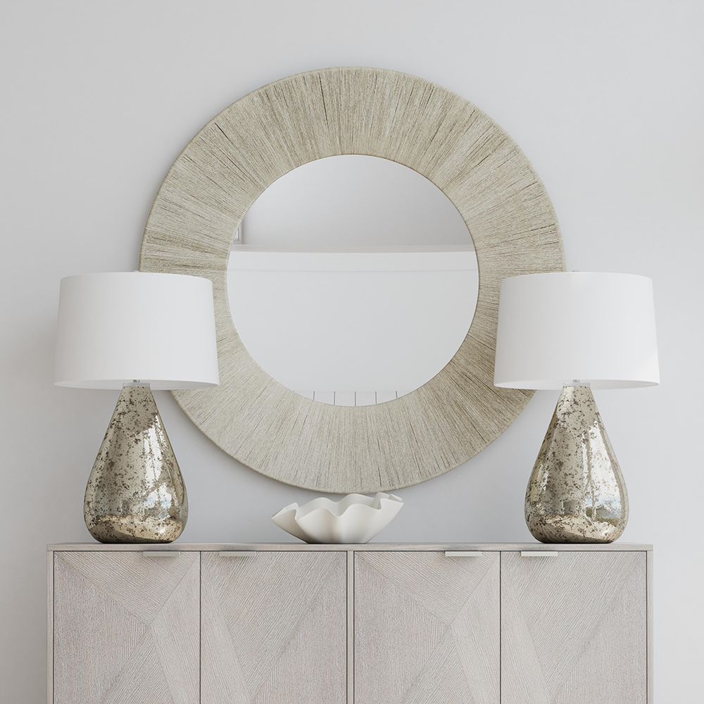 Bassett Mirror - Perez 48" Gray Round Wall Mirror - M4554 view 6