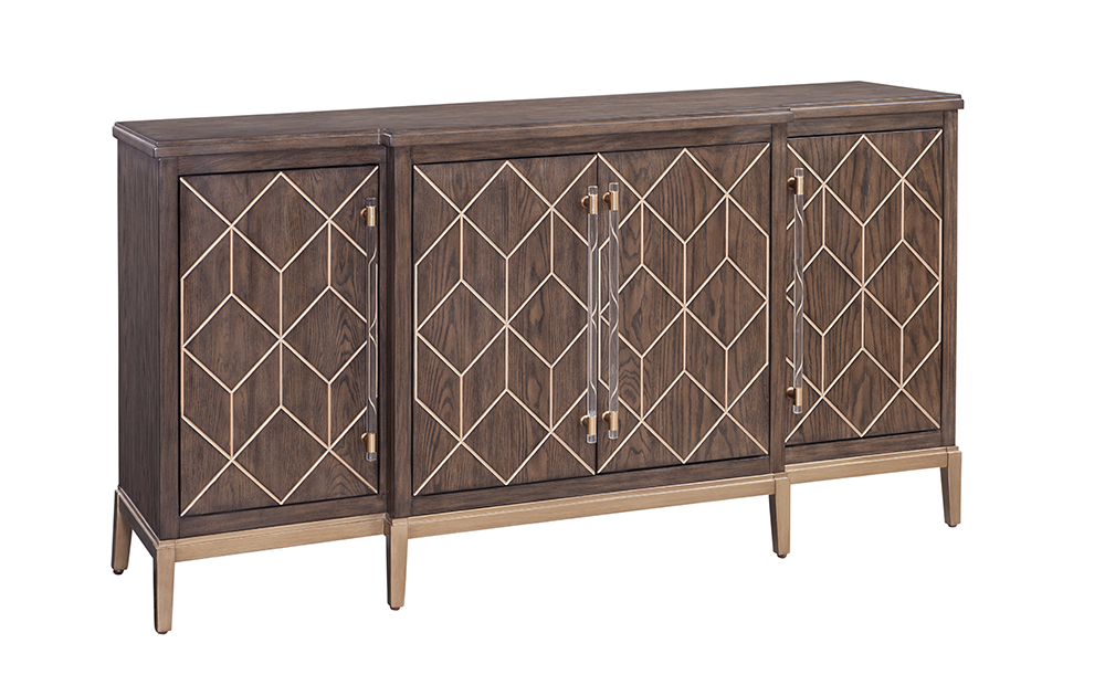 Bassett Mirror - Perrine 68" Brown Oak Four-Door Storage Cabinet - 2432-DR-576 view 1
