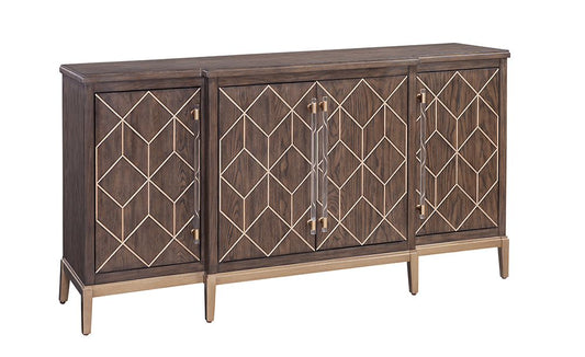Bassett Mirror - Perrine 68" Brown Oak Four-Door Storage Cabinet - 2432-DR-576 view 1