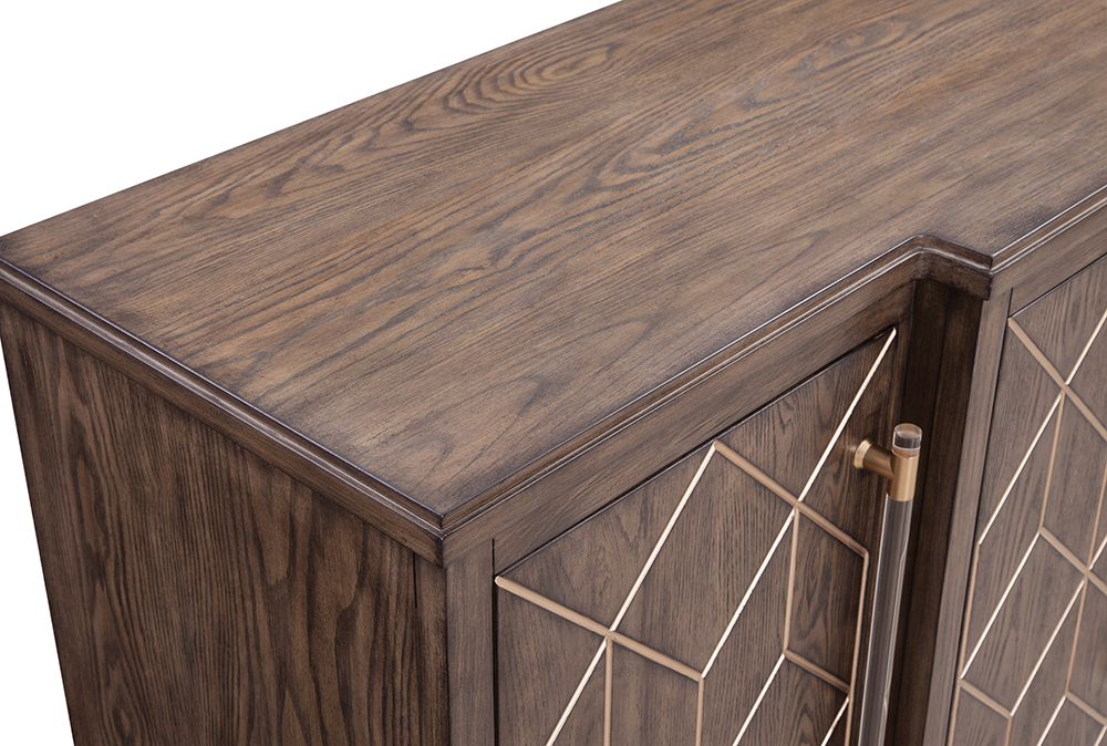 Bassett Mirror - Perrine 68" Brown Oak Four-Door Storage Cabinet - 2432-DR-576 view 4