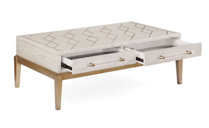 Bassett Mirror - Perrine White Coffee Table - 2431-LR-100 view 3