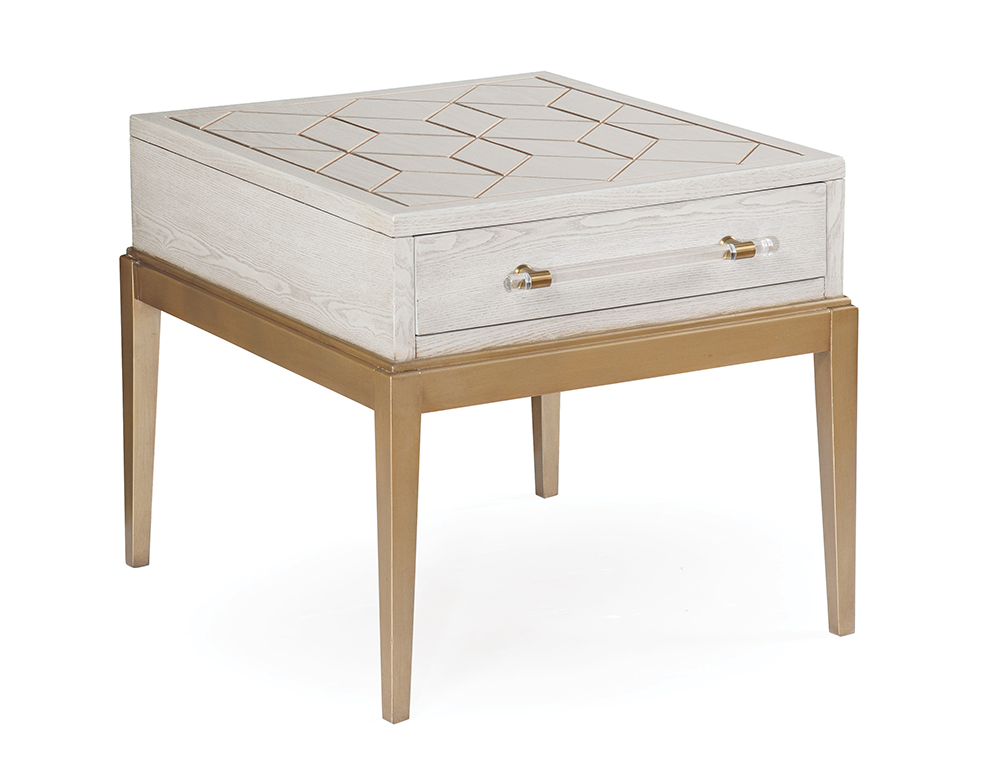Bassett Mirror - Perrine White End Table - 2431-LR-200 view 1
