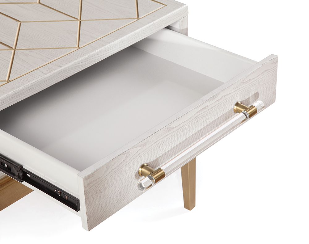 Bassett Mirror - Perrine White End Table - 2431-LR-200 view 4
