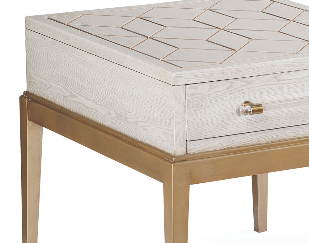 Bassett Mirror - Perrine White End Table - 2431-LR-200 view 5