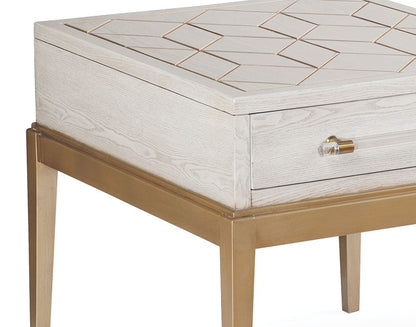 Bassett Mirror - Perrine White End Table - 2431-LR-200 view 5