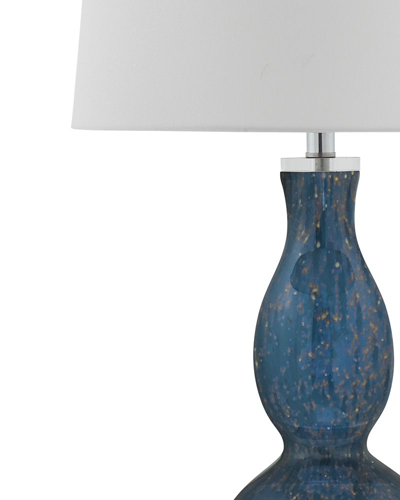 Bassett Mirror - Presley 35" Blue Art Glass Table Lamp - L4589T view 2