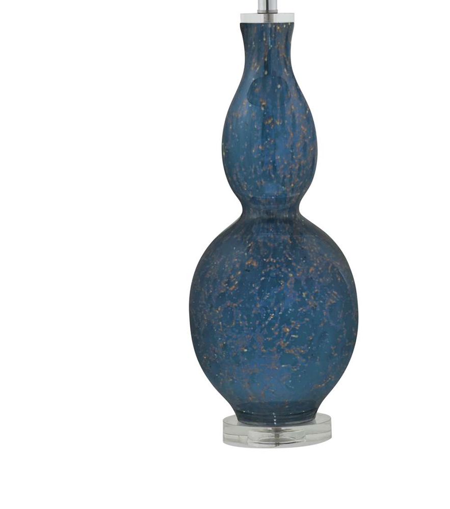 Bassett Mirror - Presley 35" Blue Art Glass Table Lamp - L4589T view 3