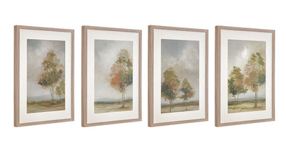 Bassett Mirror - Quiet Meadow Green Landscape Framed Canvas (Set of 4) - 7301-147 view 2