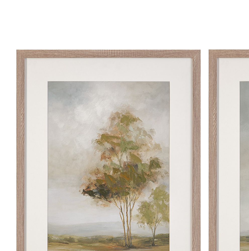 Bassett Mirror - Quiet Meadow Green Landscape Framed Canvas (Set of 4) - 7301-147 view 3