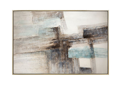 Bassett Mirror - Quiet Structure Blue Abstract Framed Canvas - 7301-095 view 1