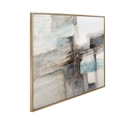 Bassett Mirror - Quiet Structure Blue Abstract Framed Canvas - 7301-095 view 2
