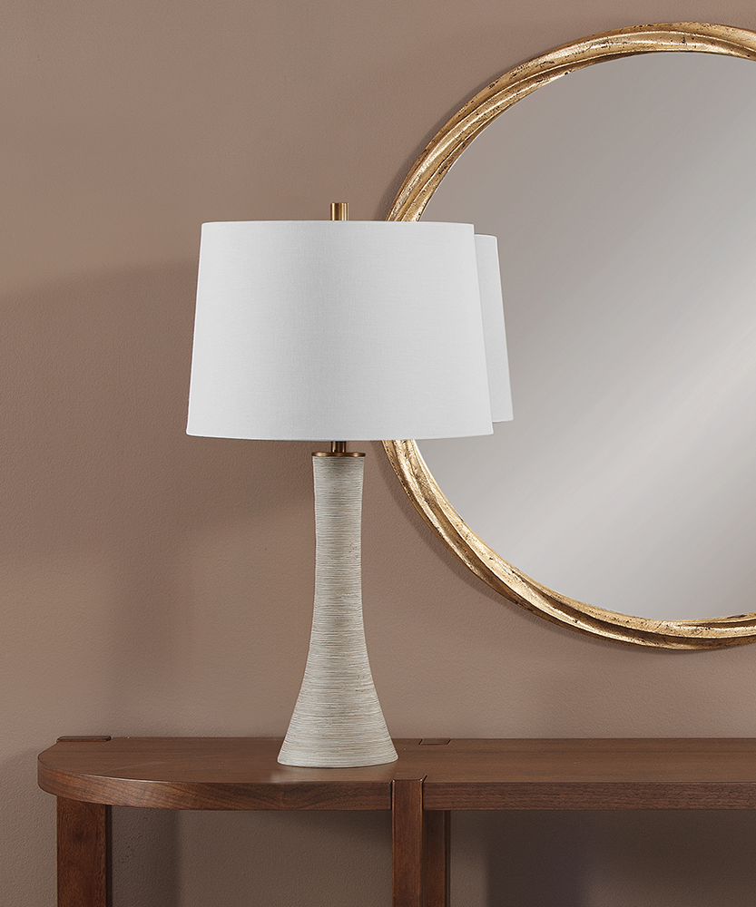 Bassett Mirror - Ranier 28" Gray Resin Table Lamp - L4474T view 5