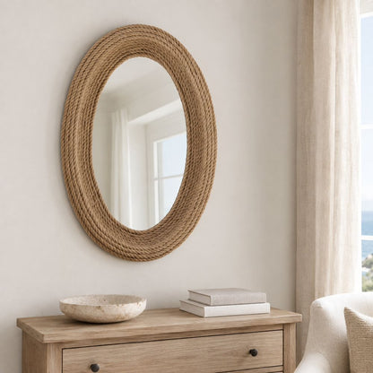 Bassett Mirror - Regatta 36" Natural Oval Wall Mirror - M4961 view 4