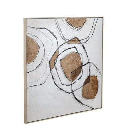 Bassett Mirror - Rhetoric Brown Abstract Framed Canvas - 7301-040 view 2