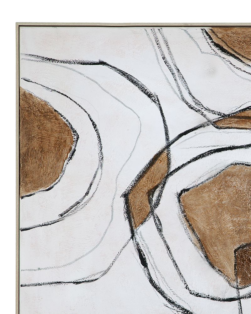 Bassett Mirror - Rhetoric Brown Abstract Framed Canvas - 7301-040 view 3