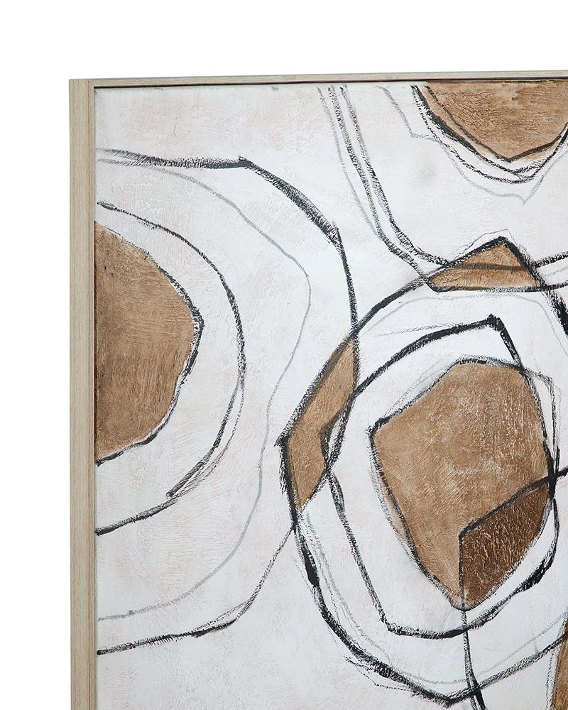 Bassett Mirror - Rhetoric Brown Abstract Framed Canvas - 7301-040 view 4