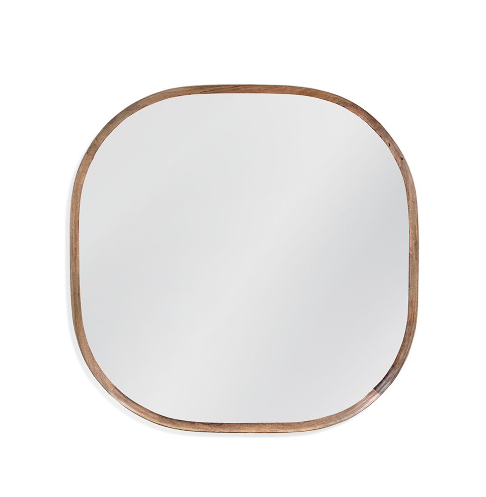 Bassett Mirror - Richards 42" Brown Square Wall Mirror - M4414 view 3
