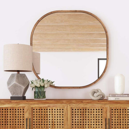 Bassett Mirror - Richards 42" Brown Square Wall Mirror - M4414 view 6