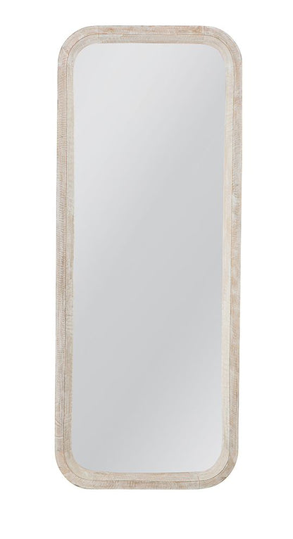 Bassett Mirror - Ronan Whitewashed Wood Wall Mirror - M5392 view 1