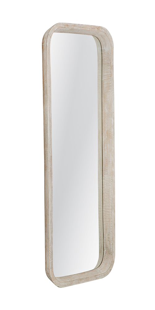 Bassett Mirror - Ronan Whitewashed Wood Wall Mirror - M5392 view 2