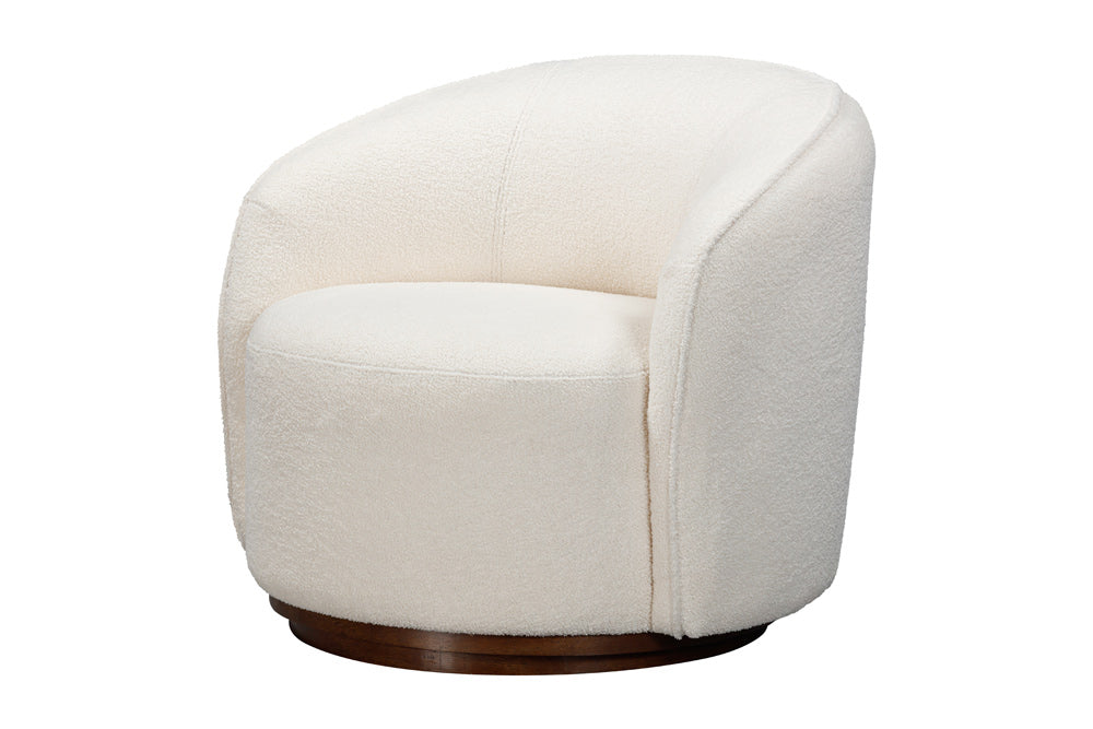 Bassett Mirror - Rory Accent Chair in Ivory Boucle Fabric - 2550-LR-805 view 4