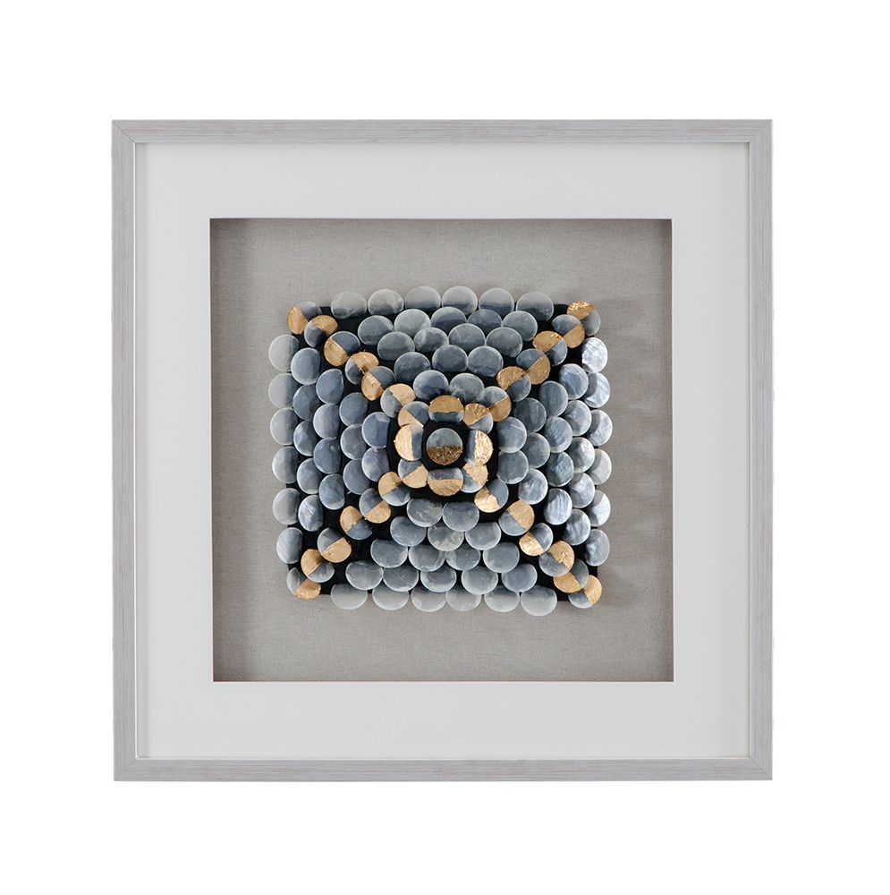 Bassett Mirror - Roselle Silver Shadow Box Wall Art - 7500-784 view 1