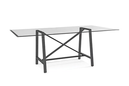 Bassett Mirror - Ross 72" Glass-Top Dining Table - 9150-601-486 view 1